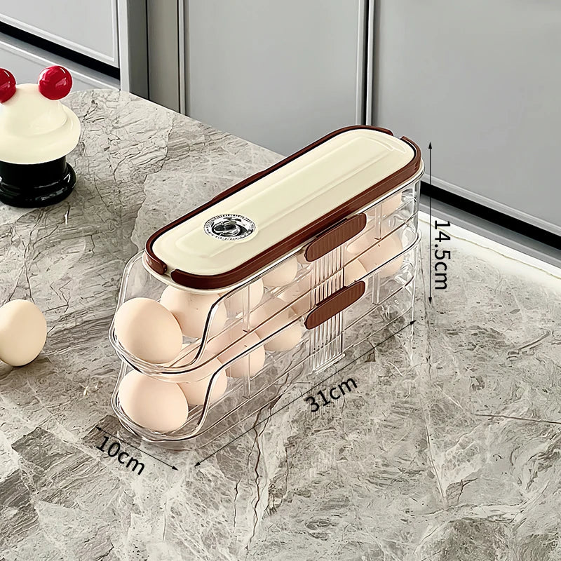 Storage Box Kitchen Refrigerator Multi-layer Transparent Egg Holder