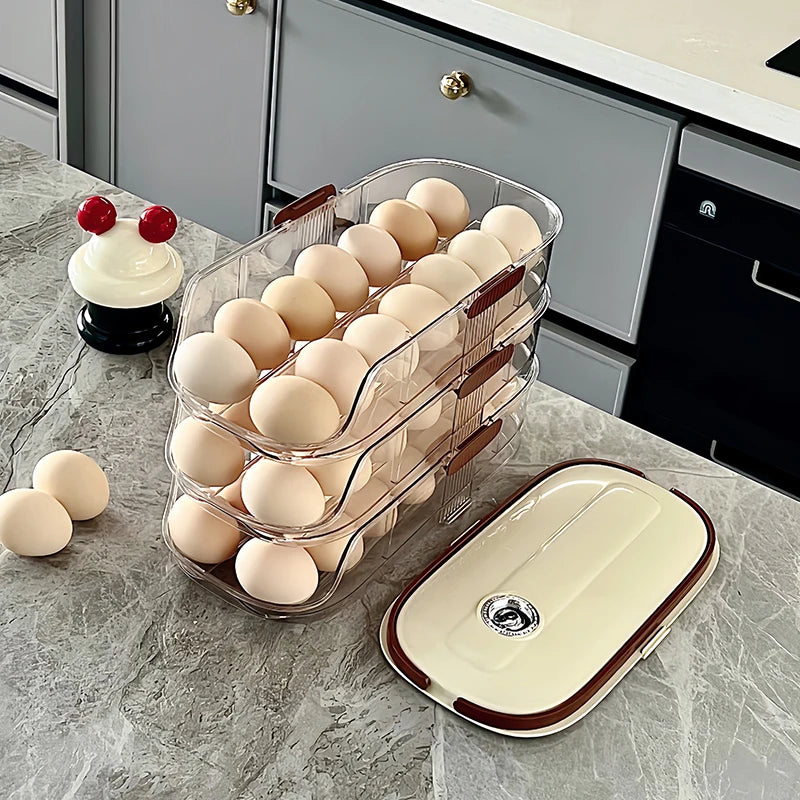 Storage Box Kitchen Refrigerator Multi-layer Transparent Egg Holder