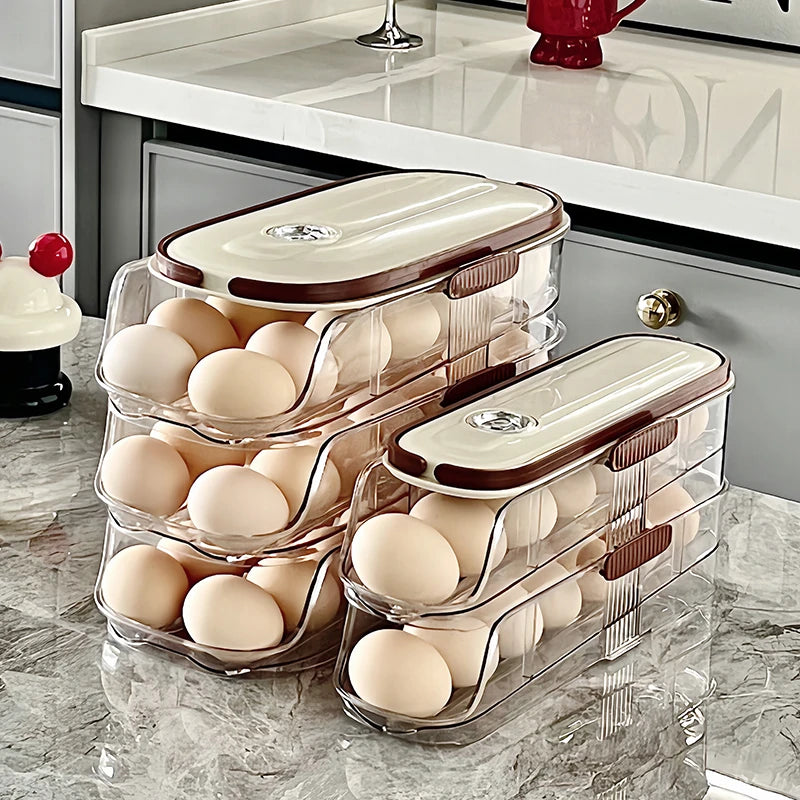 Storage Box Kitchen Refrigerator Multi-layer Transparent Egg Holder