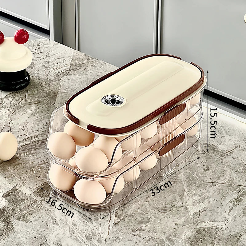 Storage Box Kitchen Refrigerator Multi-layer Transparent Egg Holder