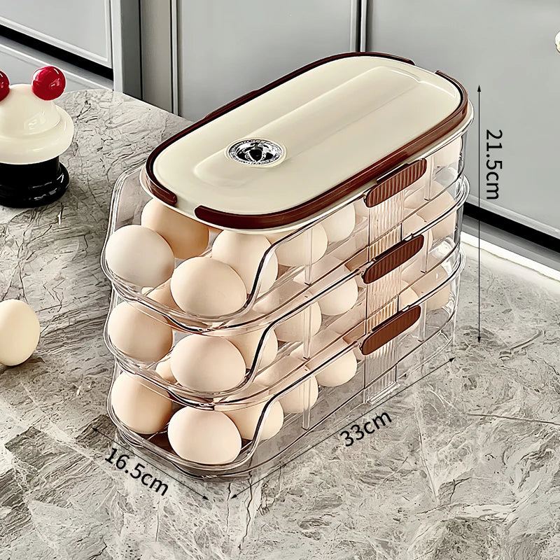 Storage Box Kitchen Refrigerator Multi-layer Transparent Egg Holder