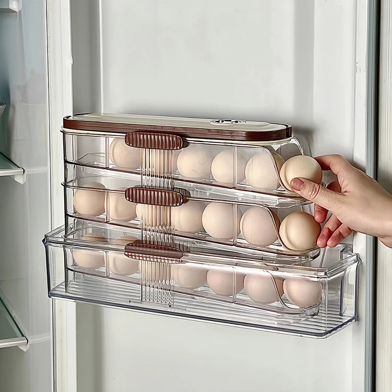 Storage Box Kitchen Refrigerator Multi-layer Transparent Egg Holder