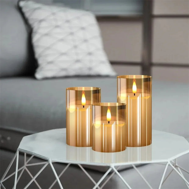 Flameless LED Electronic Candle with Remote Control Plastica Case Candles Lamp For Wedding Party Christmas Home Decor
