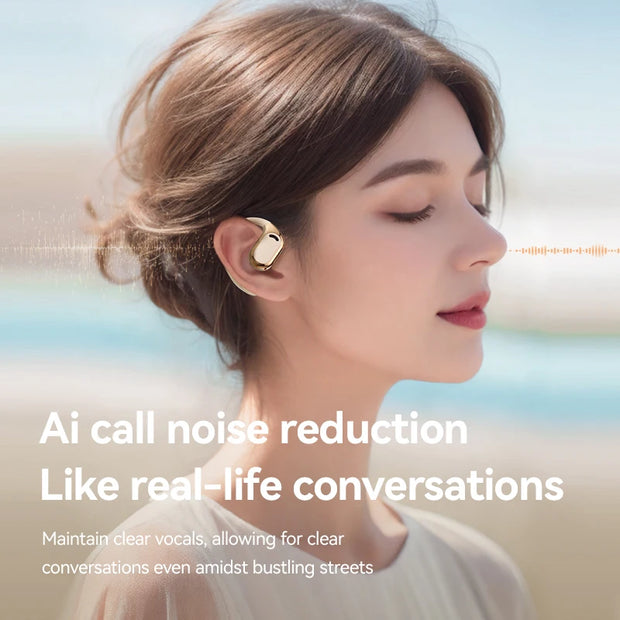 AI HD earhook waterproof touch translation headphones English learning real-time translator study abroad translation headphones